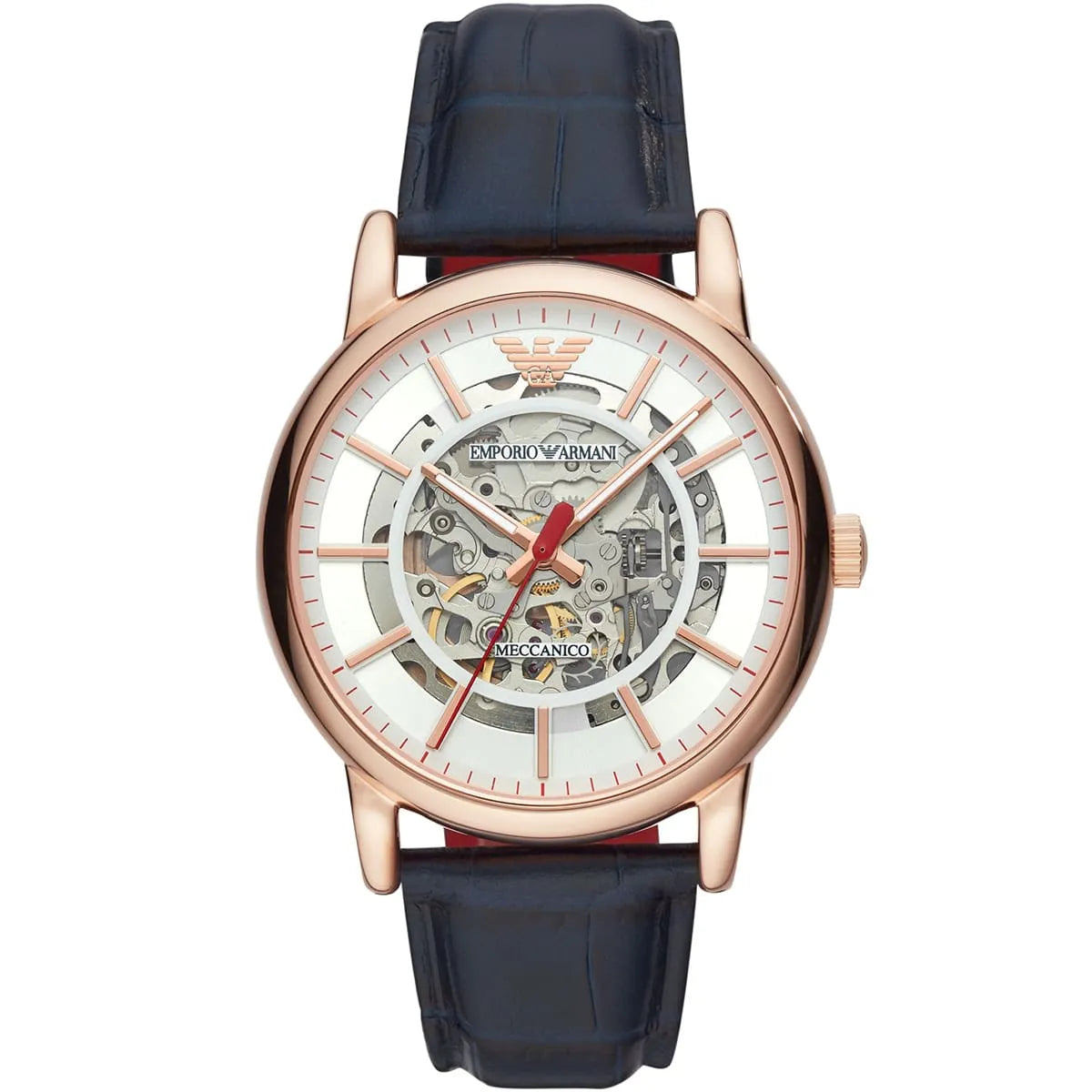 Emporio Armani Skeleton Automatic White Dial Unisex Watch AR60009