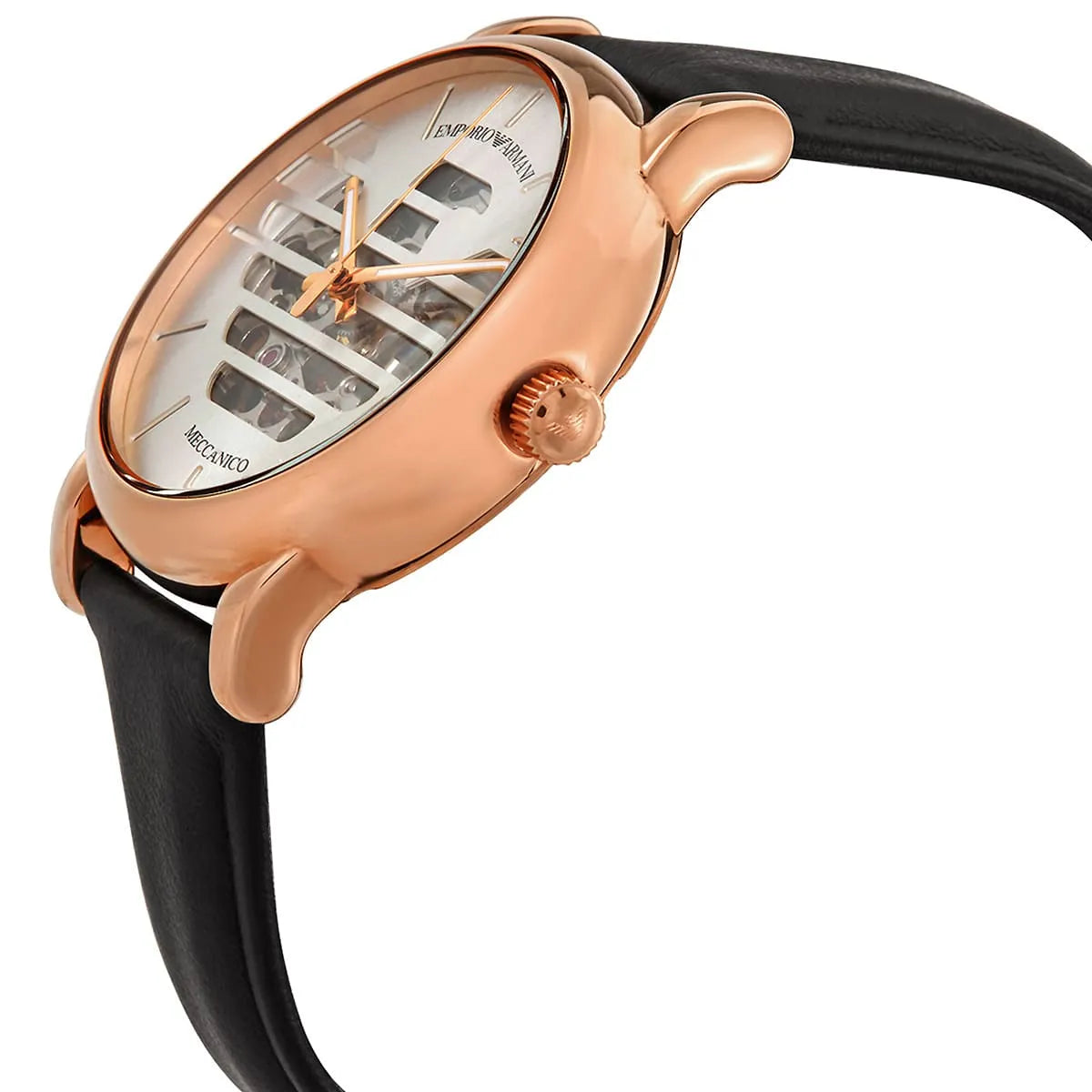 Emporio Armani Luigi Automatic Silver Skeleton Dial Men's Watch AR60031