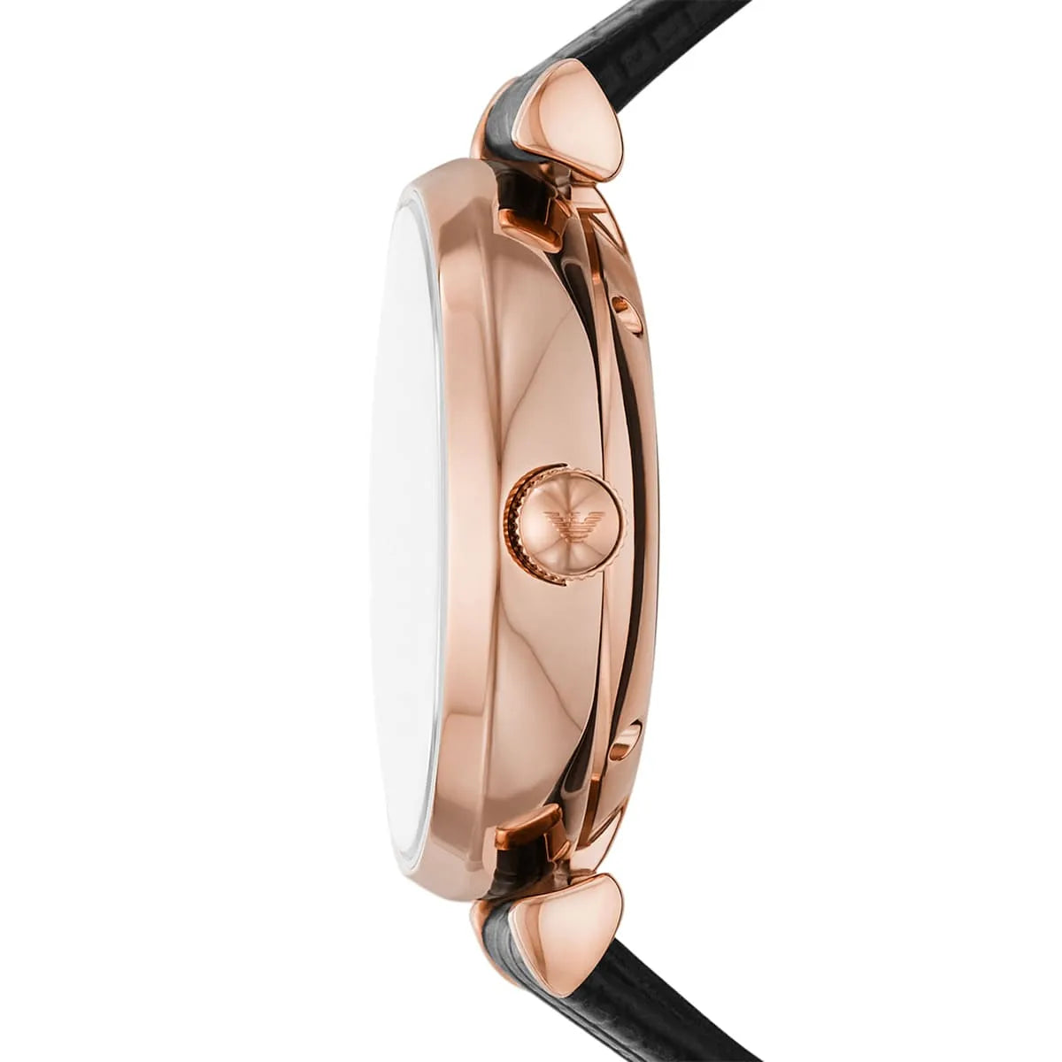 Emporio Armani Gianni T-Bar Automatic Crystal White Mop Dial Ladies Watch AR60047