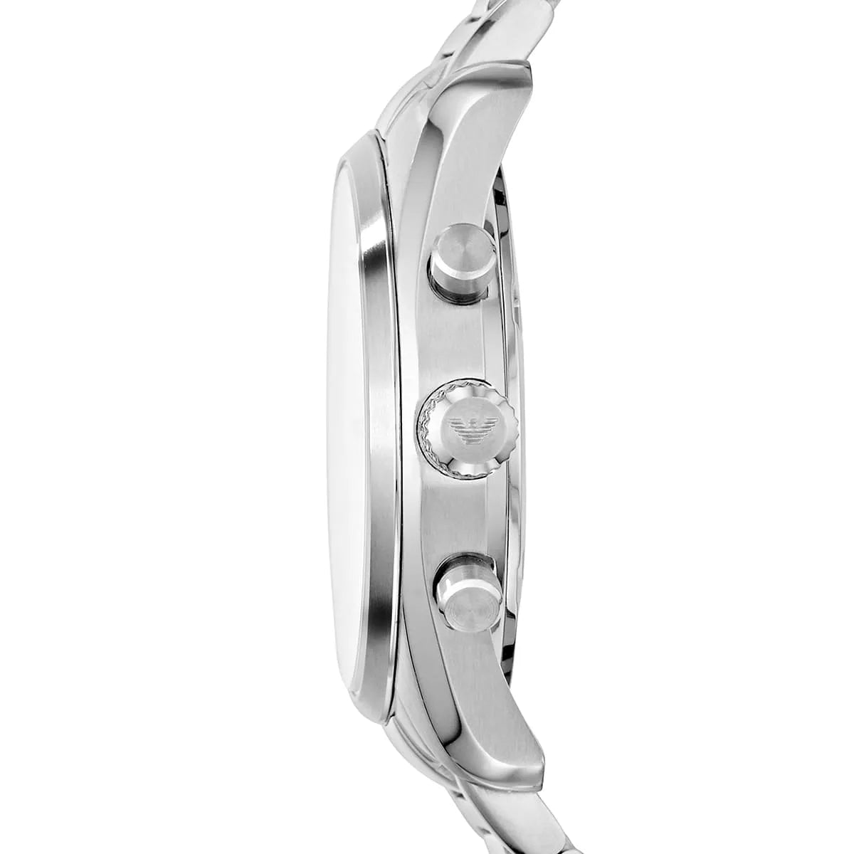 Emporio Armani Sportivo AR6013 side profile showing case depth and chronograph pushers