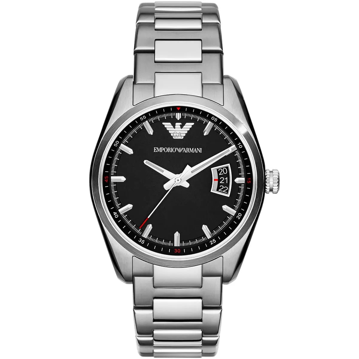 Emporio Armani New Tazio Medium Black Dial Men's Watch - AR6019