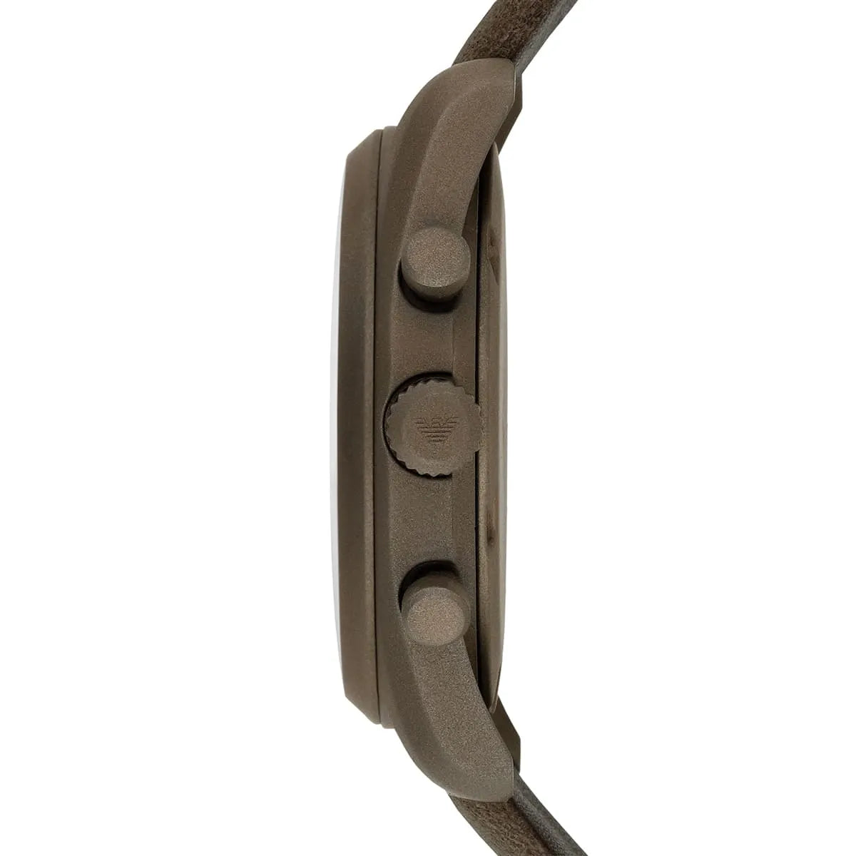 Emporio Armani Men's Chronograph Tazio Khaki Leather Strap Watch 43mm AR6076