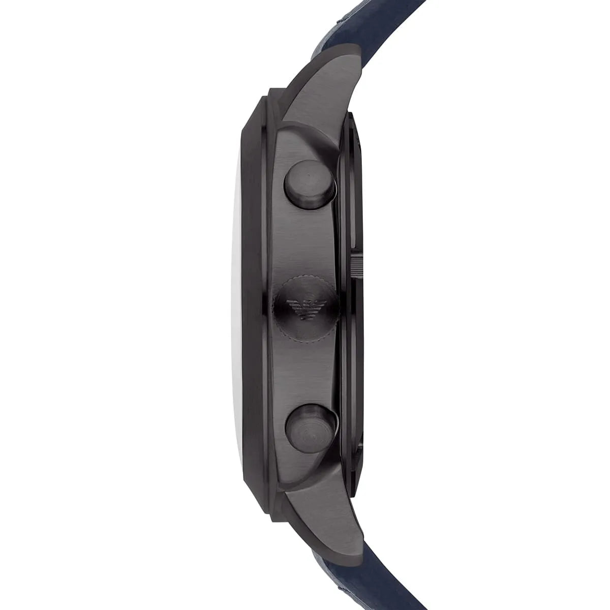 AR6086 Emporio Armani watch side profile showing case depth and pushers