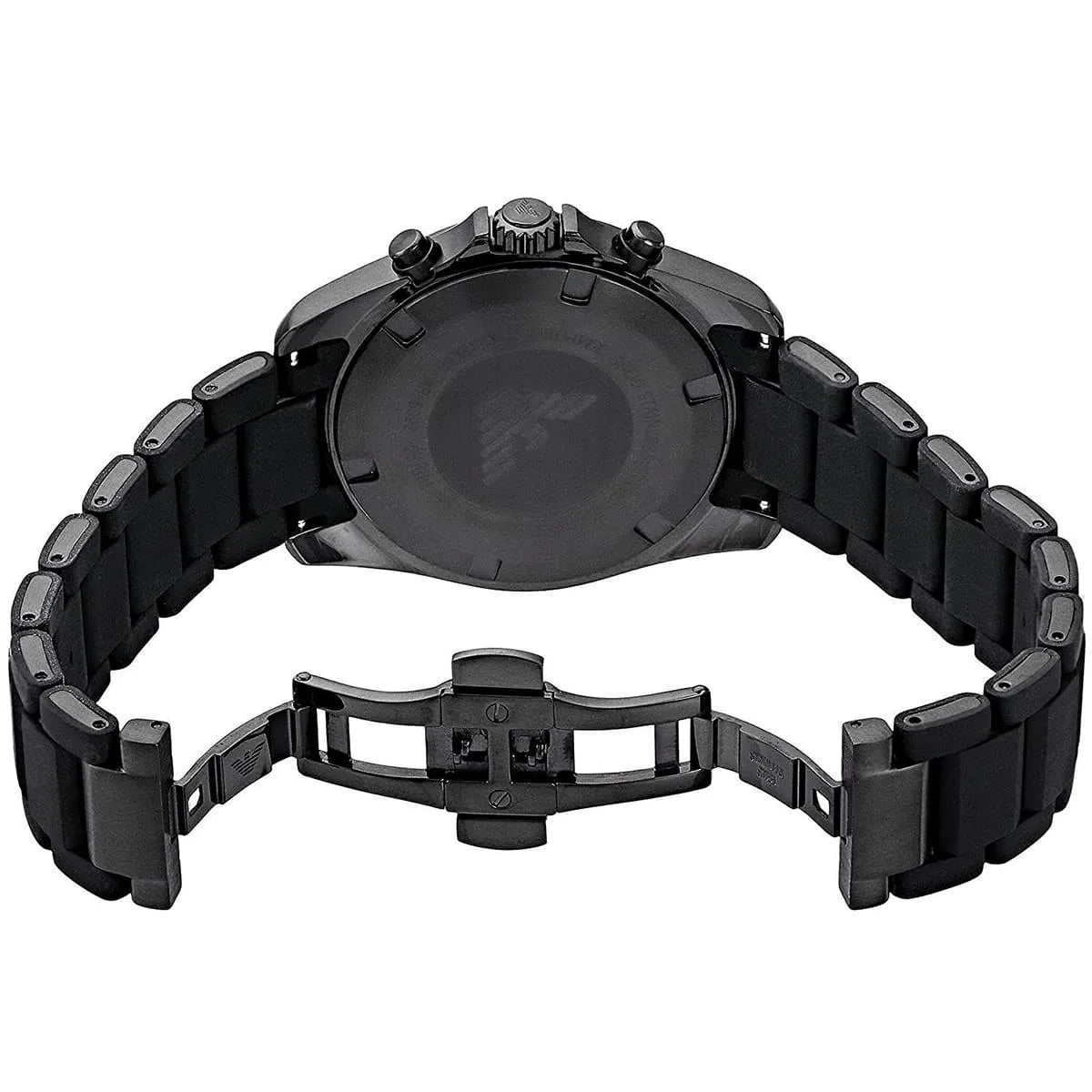 Emporio Armani Sigma Chronograph Blue Dial Black Silicone Strap Watch For Men - AR6121