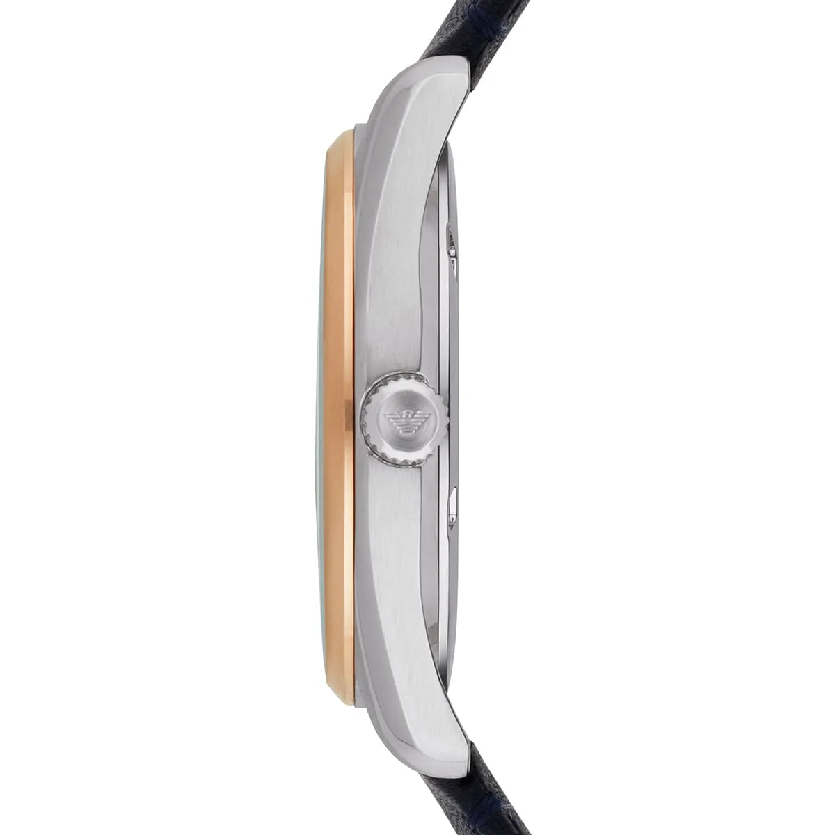 Emporio Armani Tazio Medium Blue Dial Blue Genuine Leather Women's Watch - AR6124