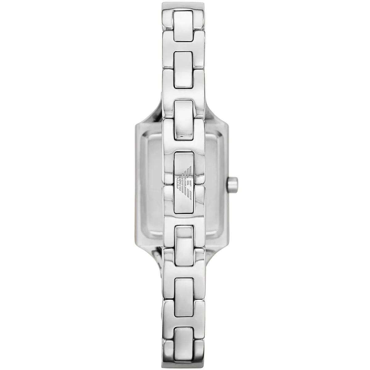 Emporio Armani Chiara Analog Silver Dial Black Leather Strap Watch For Women AR7372