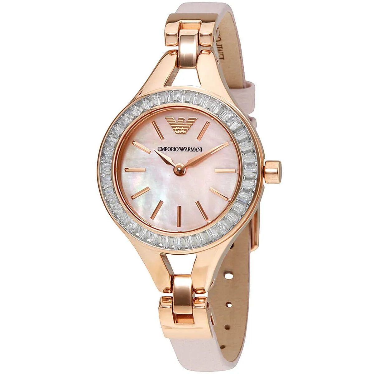 Emporio Armani Chiara Pink Rose Gold Ladies Watch AR7413