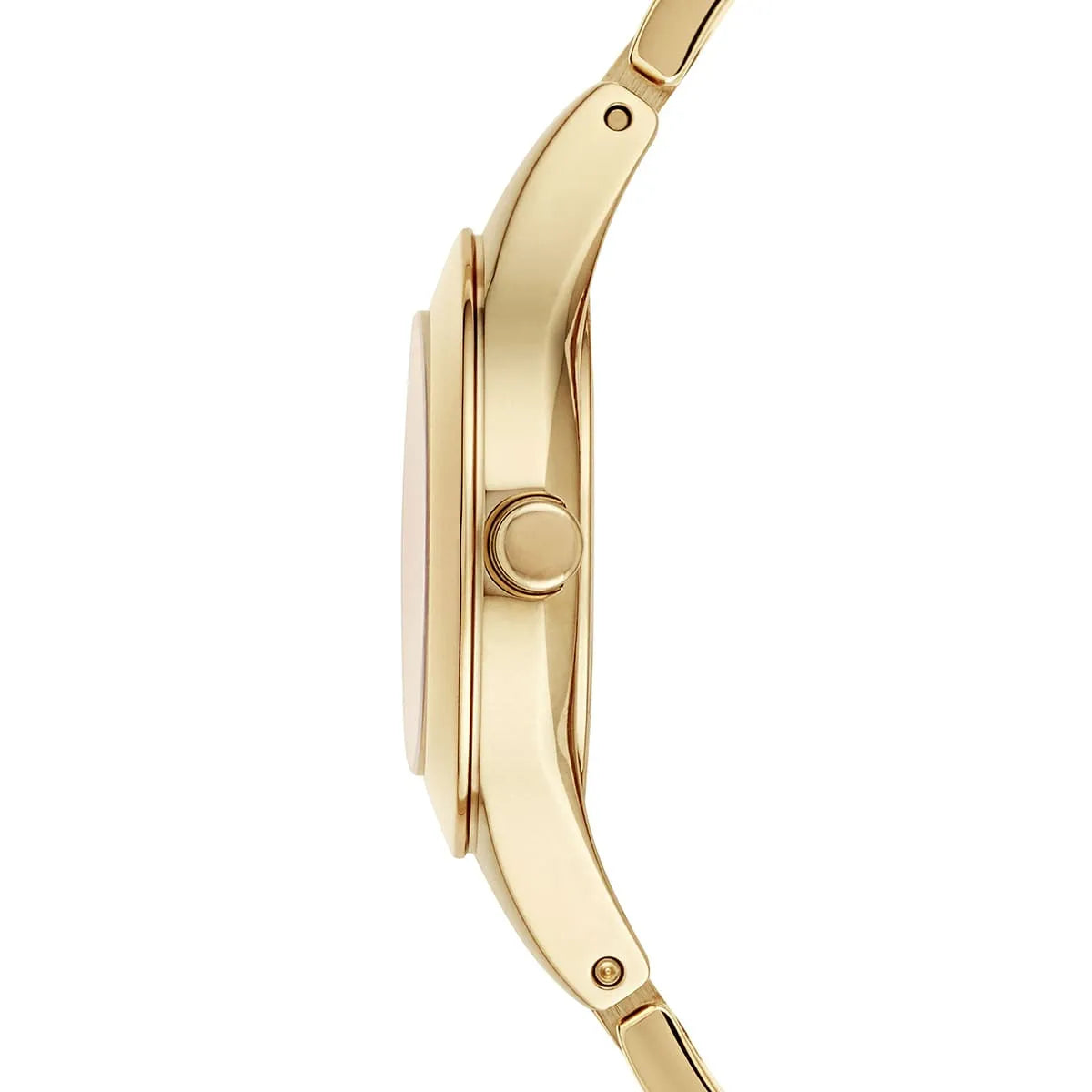 Side view of Emporio Armani Chiara watch case and strap profile