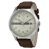Armani AX Exchange Whitman Silver Dial Brown Leather Men's Watch AX2100 - Watches of New Zealand