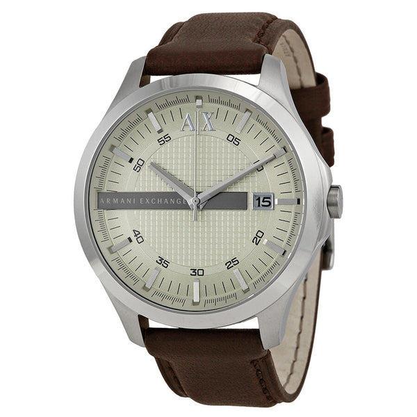 Armani AX Exchange Whitman Silver Dial Brown Leather Men's Watch AX2100 - Watches of New Zealand