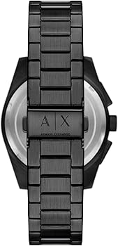 Caseback view of Armani Exchange AX2864 showing transparent exhibition case with AX logo