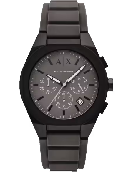 Armani Exchange Sync AX4191 chronograph watch with grey dial and black case