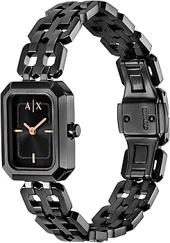 AX5813 watch angled view showing rectangular case profile and bracelet details