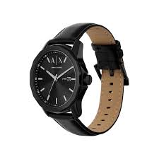 Armani Exchange AX7147 watch angled view showing black case and strap