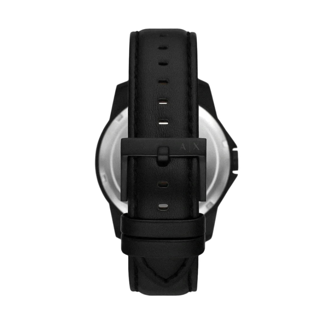 Armani Exchange Three Hand Day-Date All Black Men's Watch AX7147