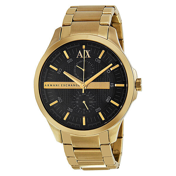 Armani Exchange Black Dial Gold PVD Men's Watch AX2122 - Watches of New Zealand