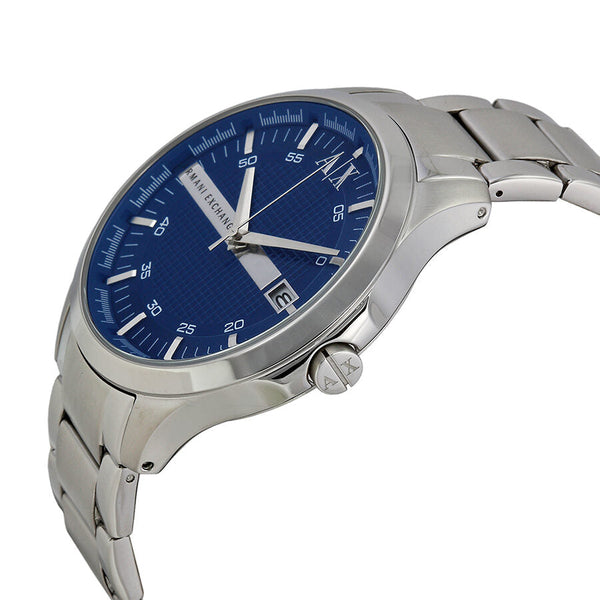 Armani Exchange Blue Textured Dial Stainless Steel Men's Watch AX2132 - Watches of New Zealand #2