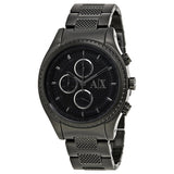 Armani Exchange Chronograph Black Dial Black Ion-plated Men's Watch AX1605 - Watches of New Zealand