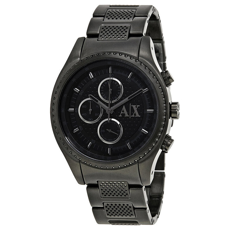 Armani Exchange Chronograph Black Dial Black Ion-plated Men's Watch AX1605 - Watches of New Zealand