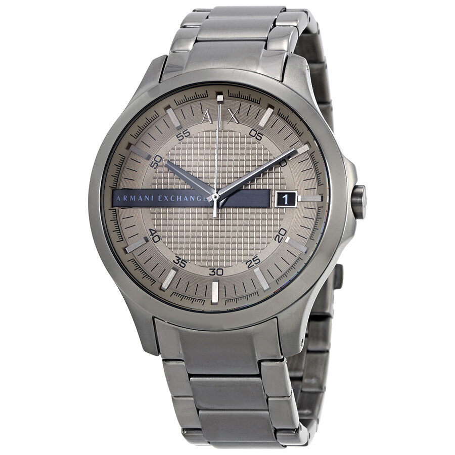 Armani Exchange Hampton light grey dial men's watch AX2194 with steel case and bracelet