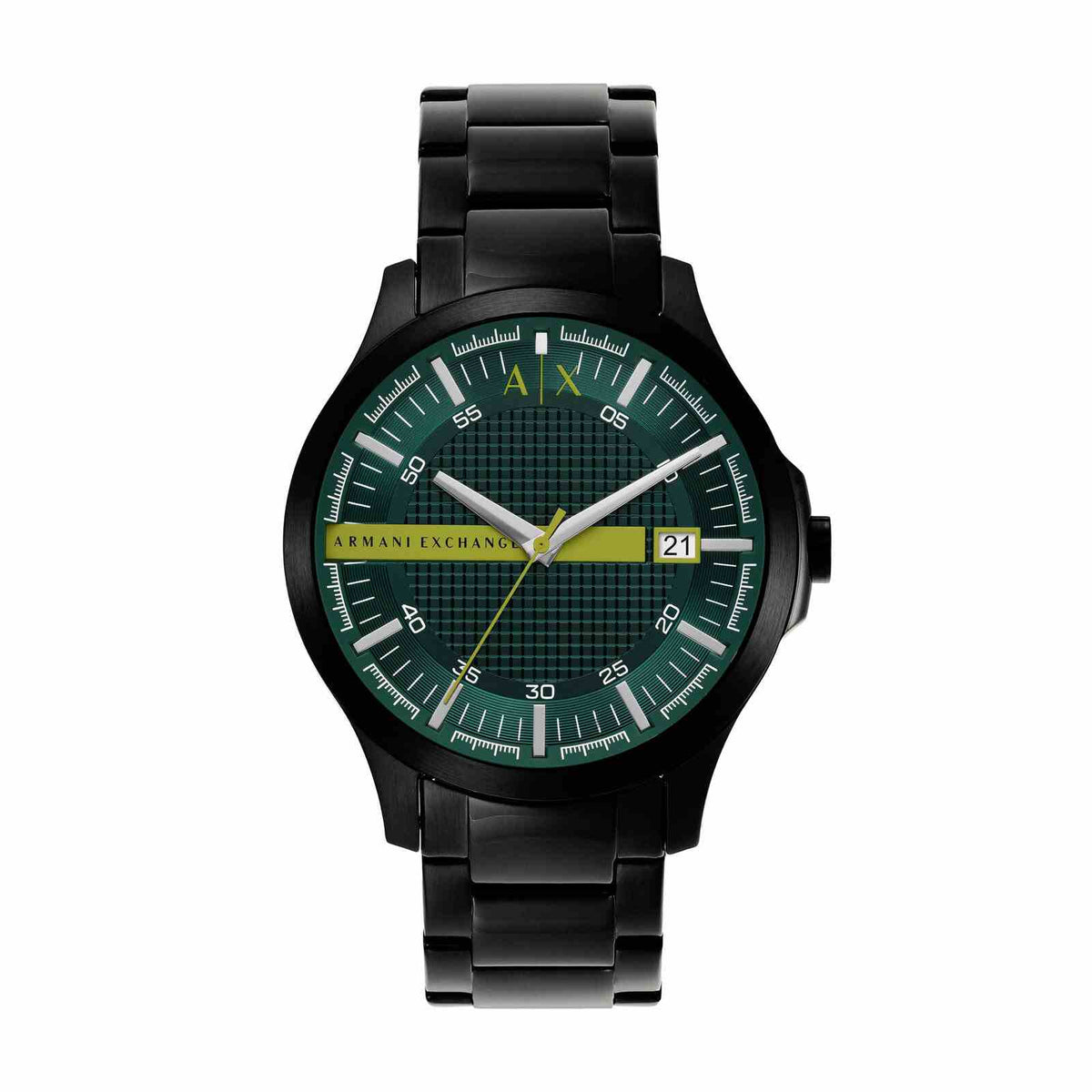 Armani Exchange Hampton Green Dial Black Watch - AX2450