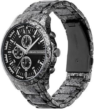 Armani Exchange Hampton AX2462 chronograph watch worn on wrist showing profile view