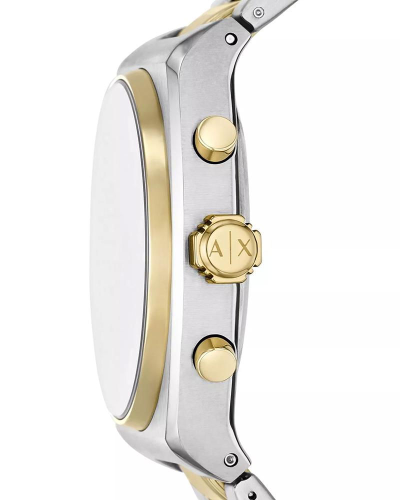 Side profile of Armani Exchange Oliver AX2821 chronograph watch showing case thickness
