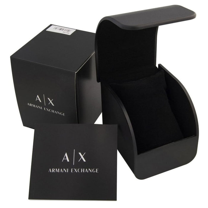 Armani Exchange watch box and presentation packaging