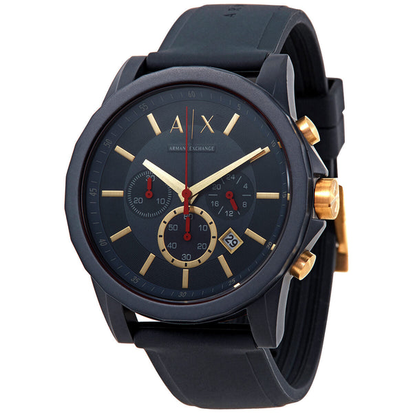 Armani Exchange Outerbanks Chronograph Quartz Blue Dial Men's Watch AX1335 - Watches of New Zealand