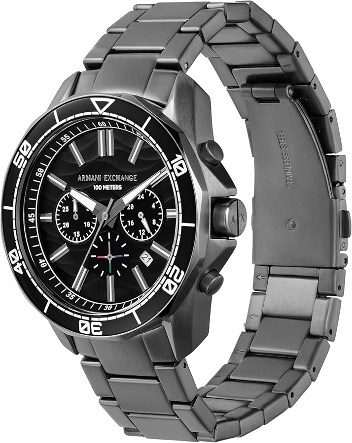Armani Exchange Spencer AX1959 chronograph watch three-quarter view