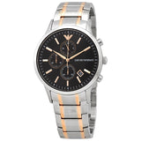 Emporio Armani Renato Chronograph Quartz Black Dial Men's Watch #AR11165 - Watches of New Zealand