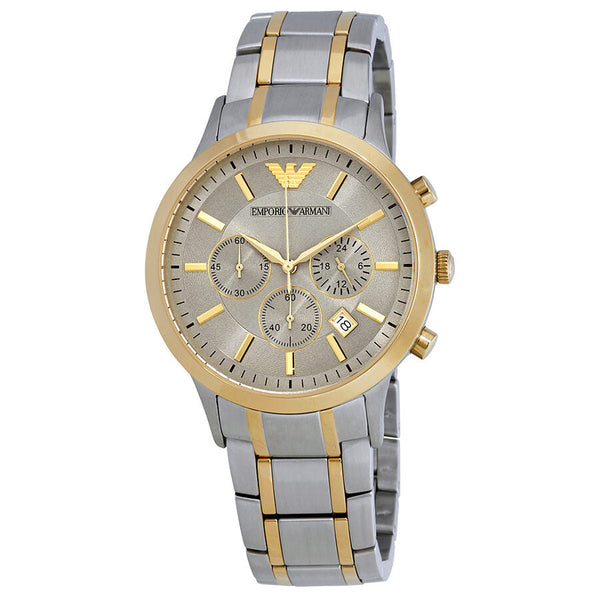 Emporio Armani Renato Chronograph Silver Dial Men's Watch #AR11076 - Watches of New Zealand