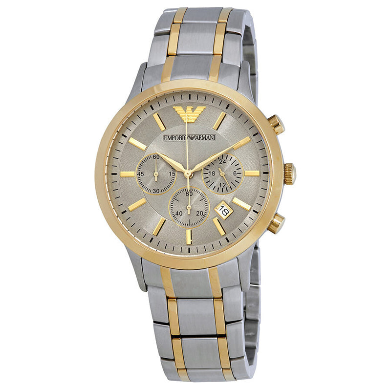 Emporio Armani Renato Chronograph Silver Dial Men's Watch #AR11076 - Watches of New Zealand
