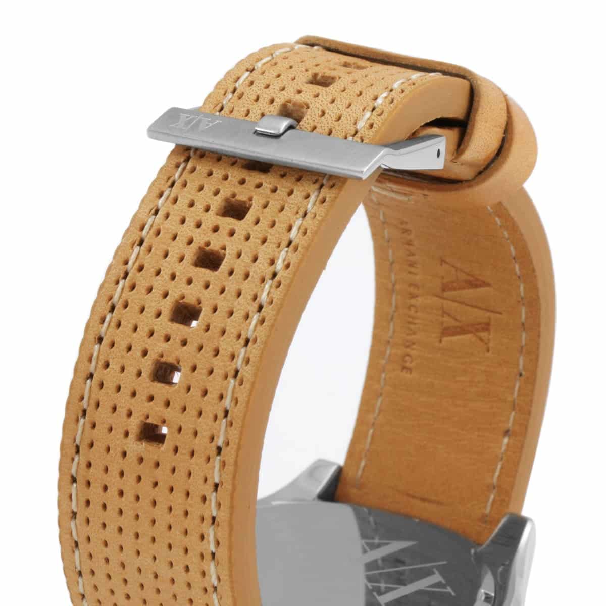 Armani Exchange AX1608 Black Dial Brown Leather Strap Chronograph Men's Watch AX1608 - Image 6
