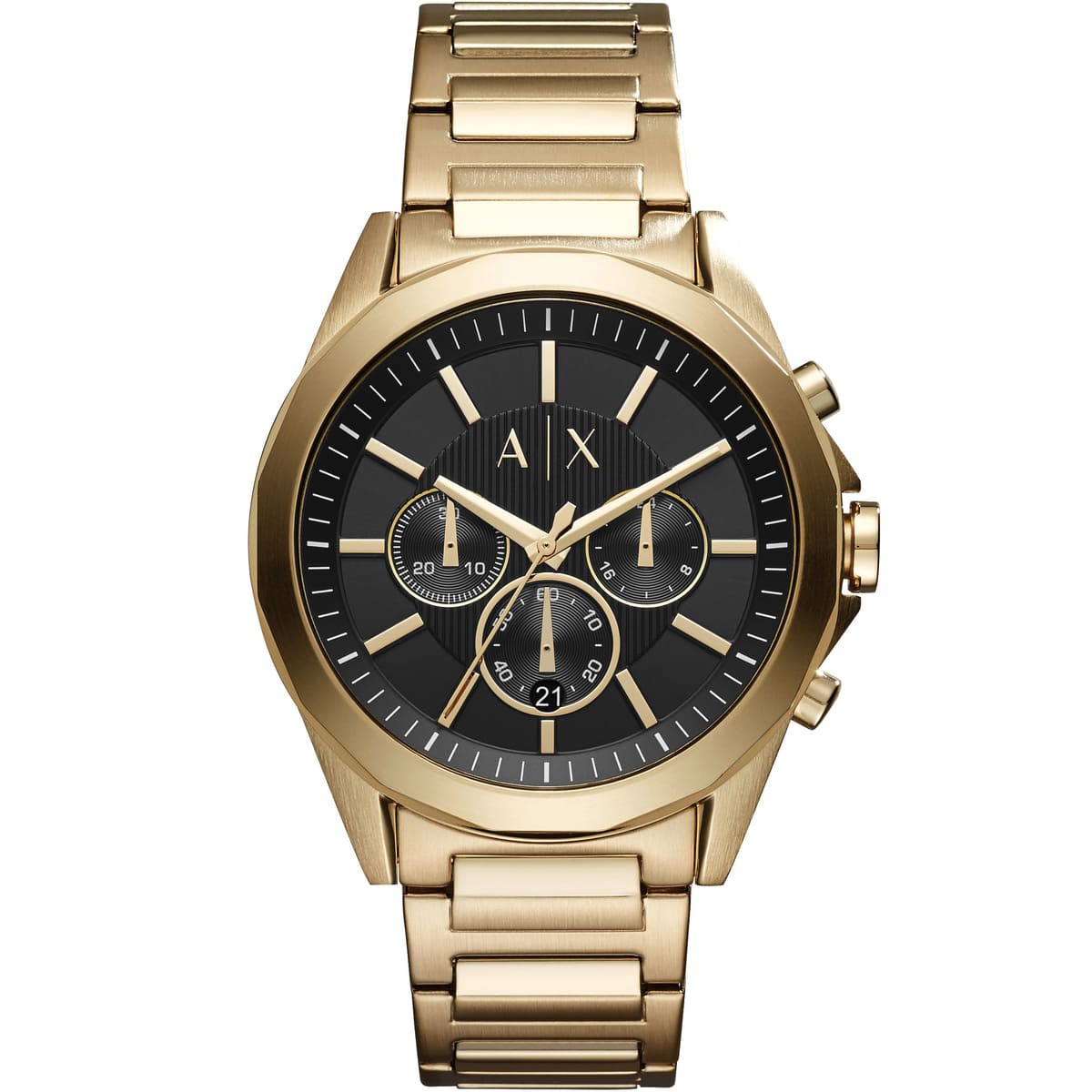 Armani Exchange AX2611 Hampton black dial gold chronograph men's watch