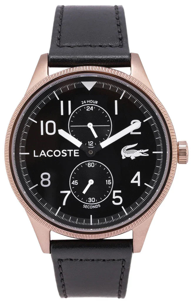 Lacoste Continental Black Leather Men's Watch - 2011042