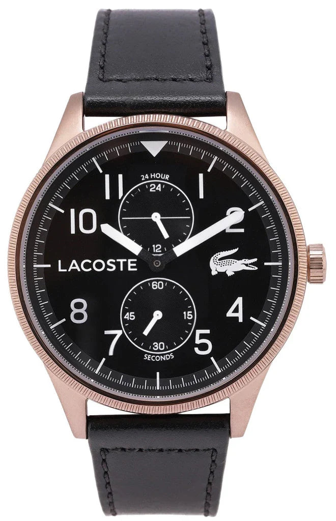 Lacoste Continental Black Leather Men's Watch - 2011042