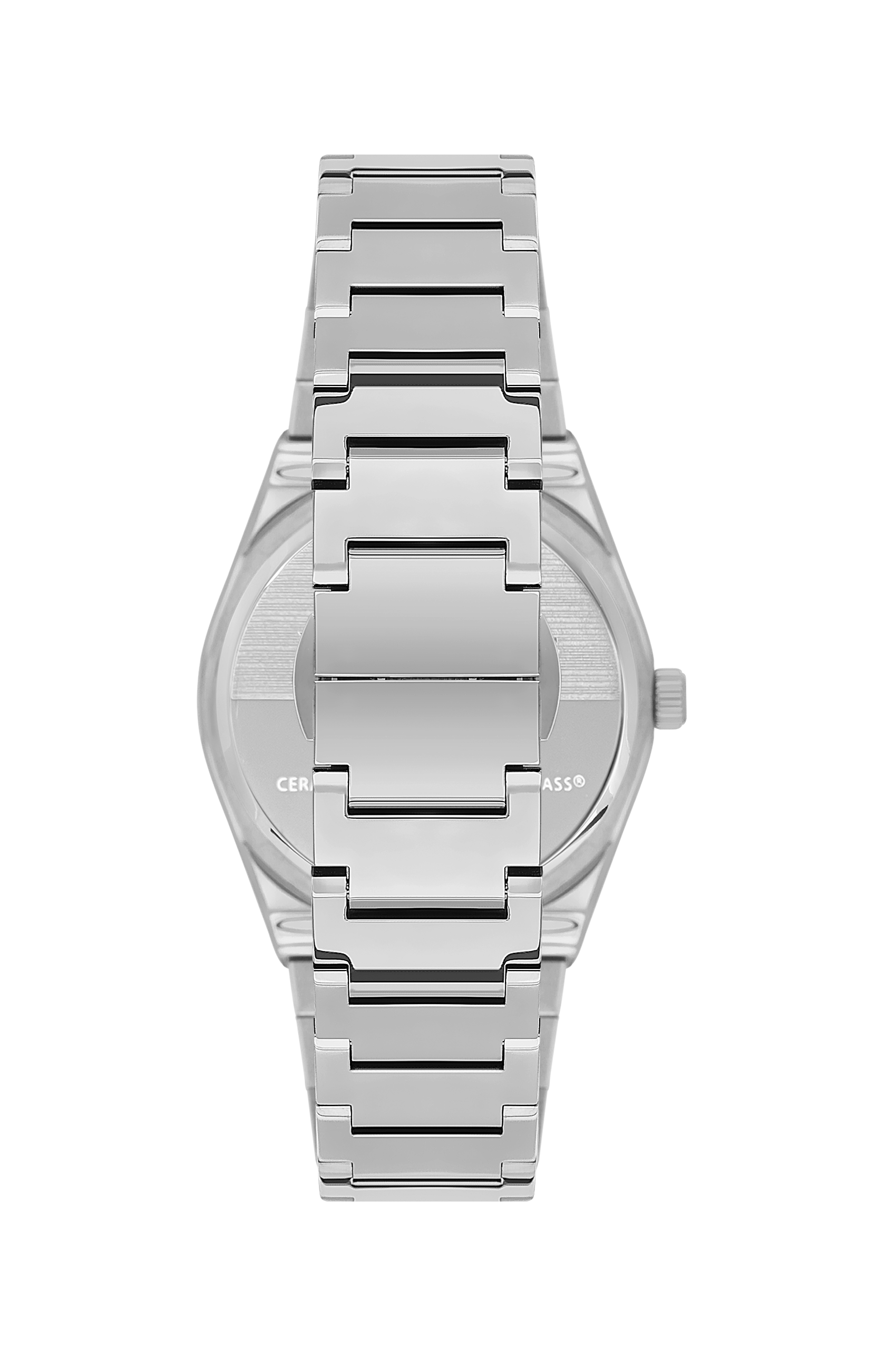 Back view of silver-tone steel bracelet and case of BP3562C.330 watch