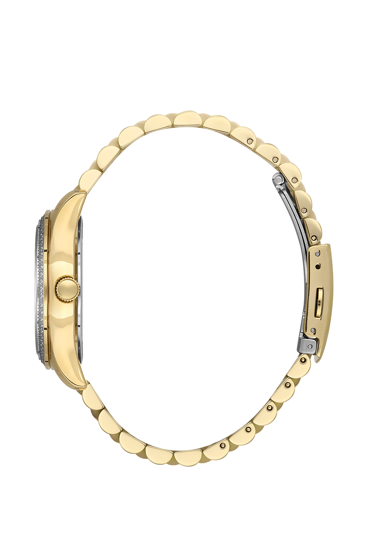 Gold stainless steel bracelet of Beverly Hills Polo Club women's watch