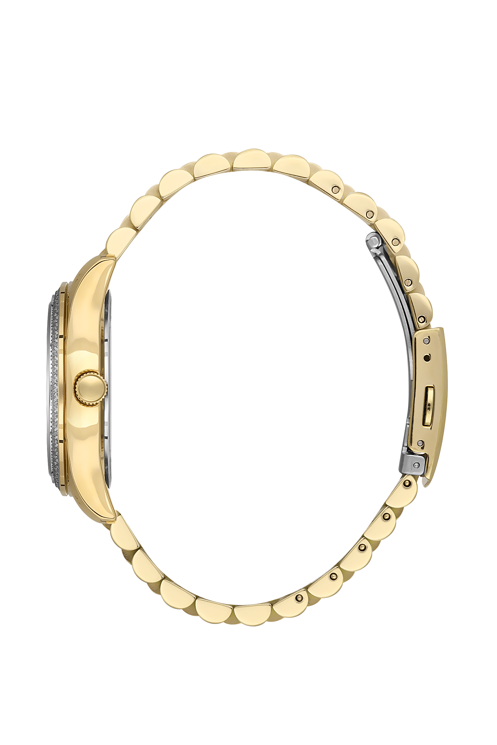 Gold stainless steel bracelet of Beverly Hills Polo Club women's watch