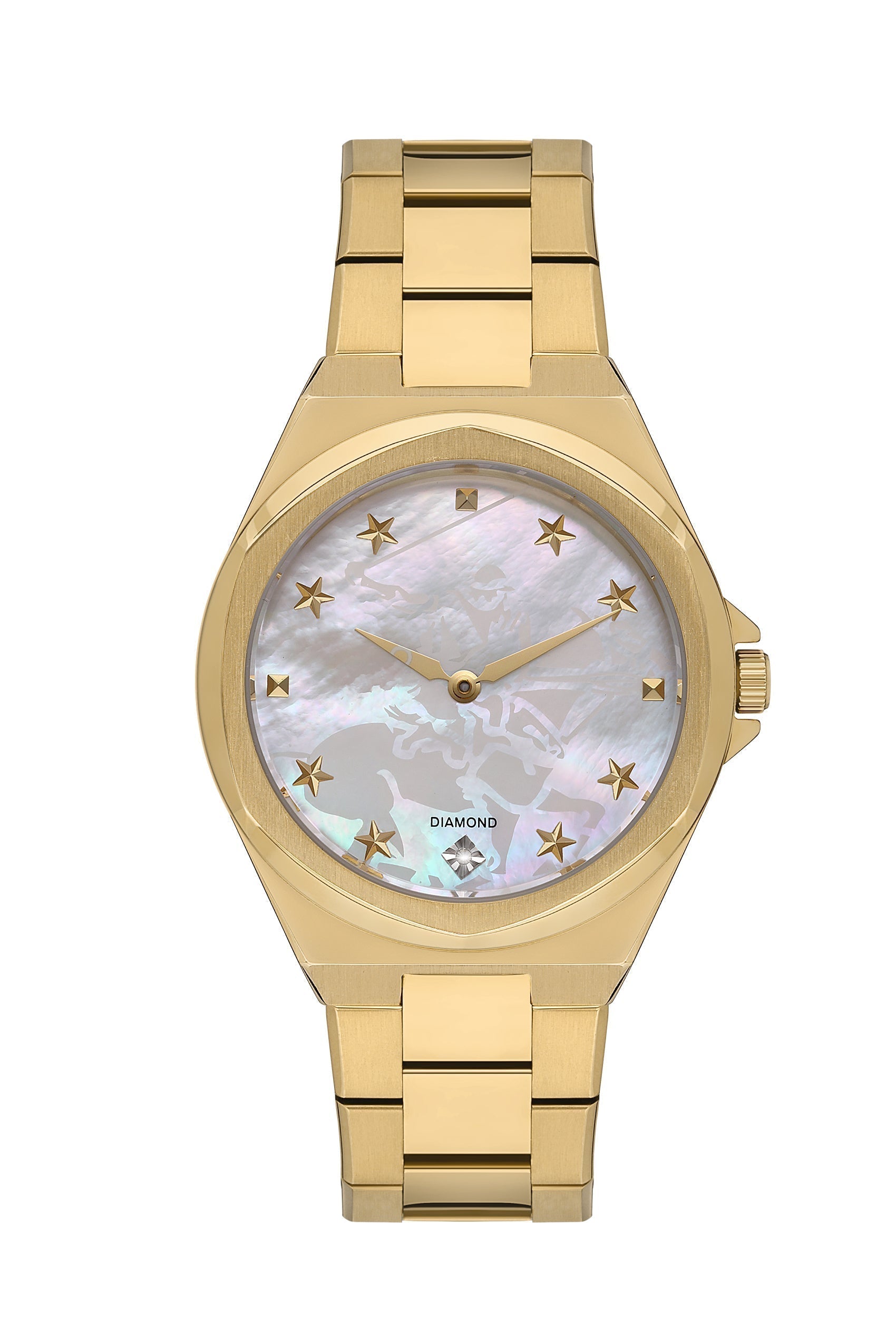 Beverly Hills Polo Club Gold & Mother Pearl Diamond Watch – BP3570X.120
