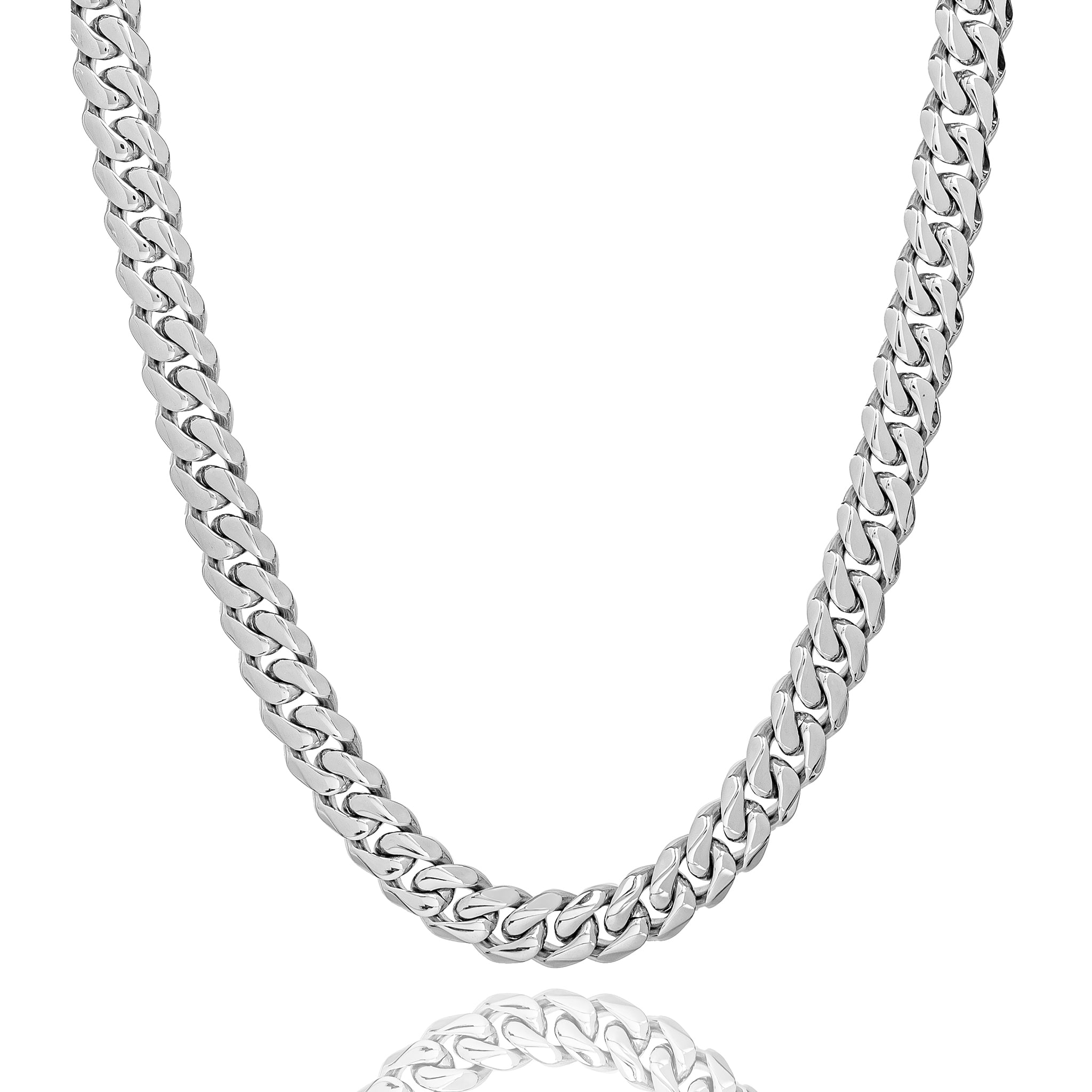 Big Daddy 10MM Cuban link chain in stainless steel with polished finish