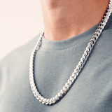 Big Daddy 10mm Miami Cuban Link Silver Chain - Chain