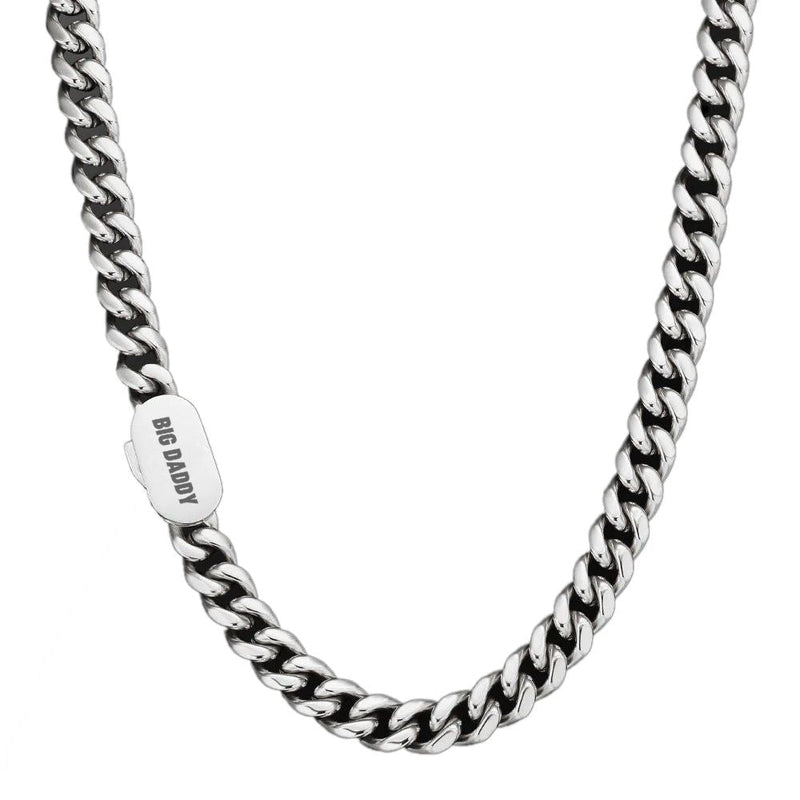 Big Daddy 10mm Miami Cuban Link Silver Chain - Chain