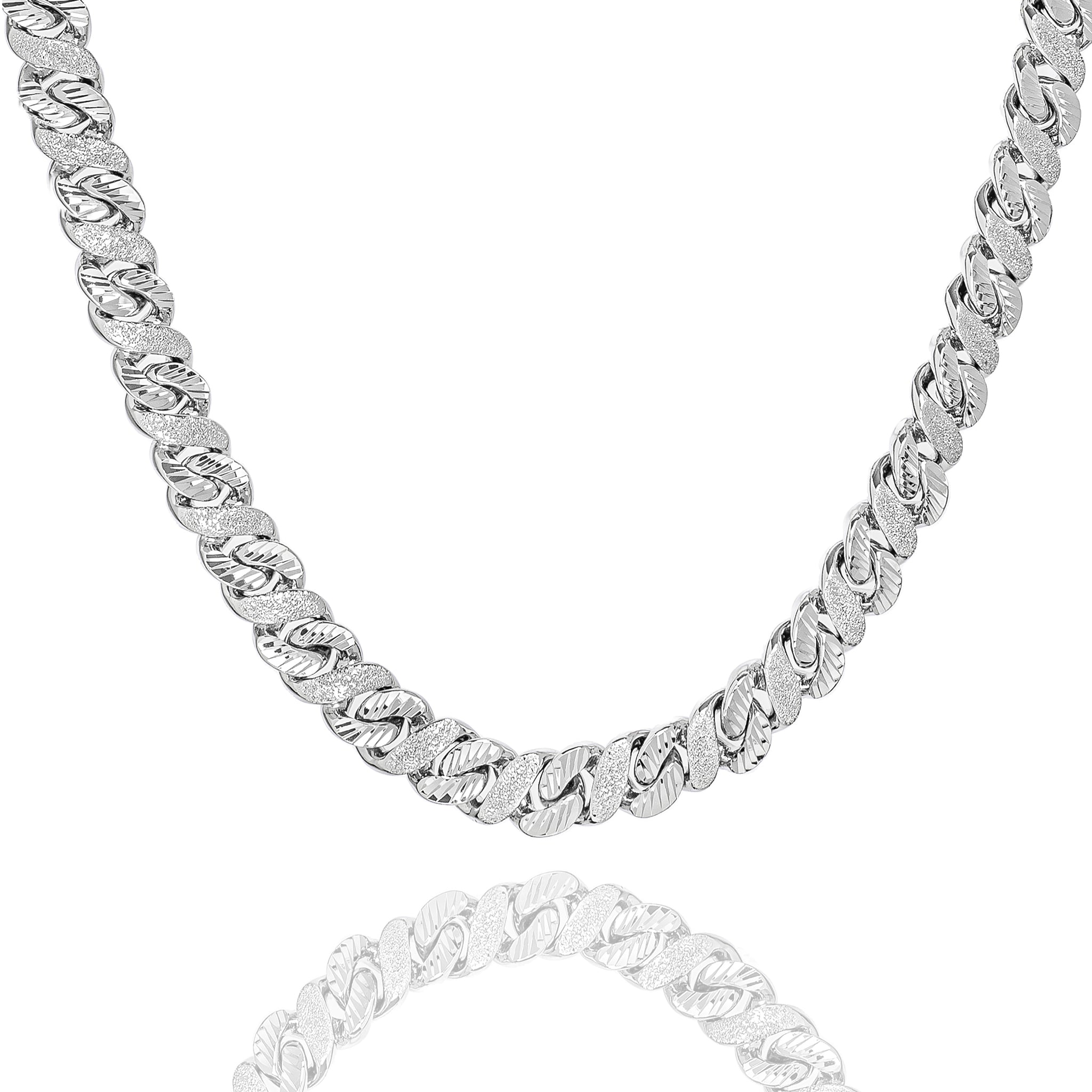 Big Daddy 10MM Sandblast Diamond & Steel Iced Out Chain