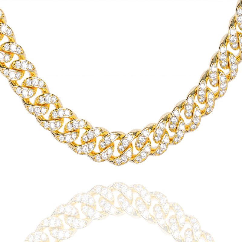 Big Daddy 12MM Bling Cuban Link Gold Chain - Chain