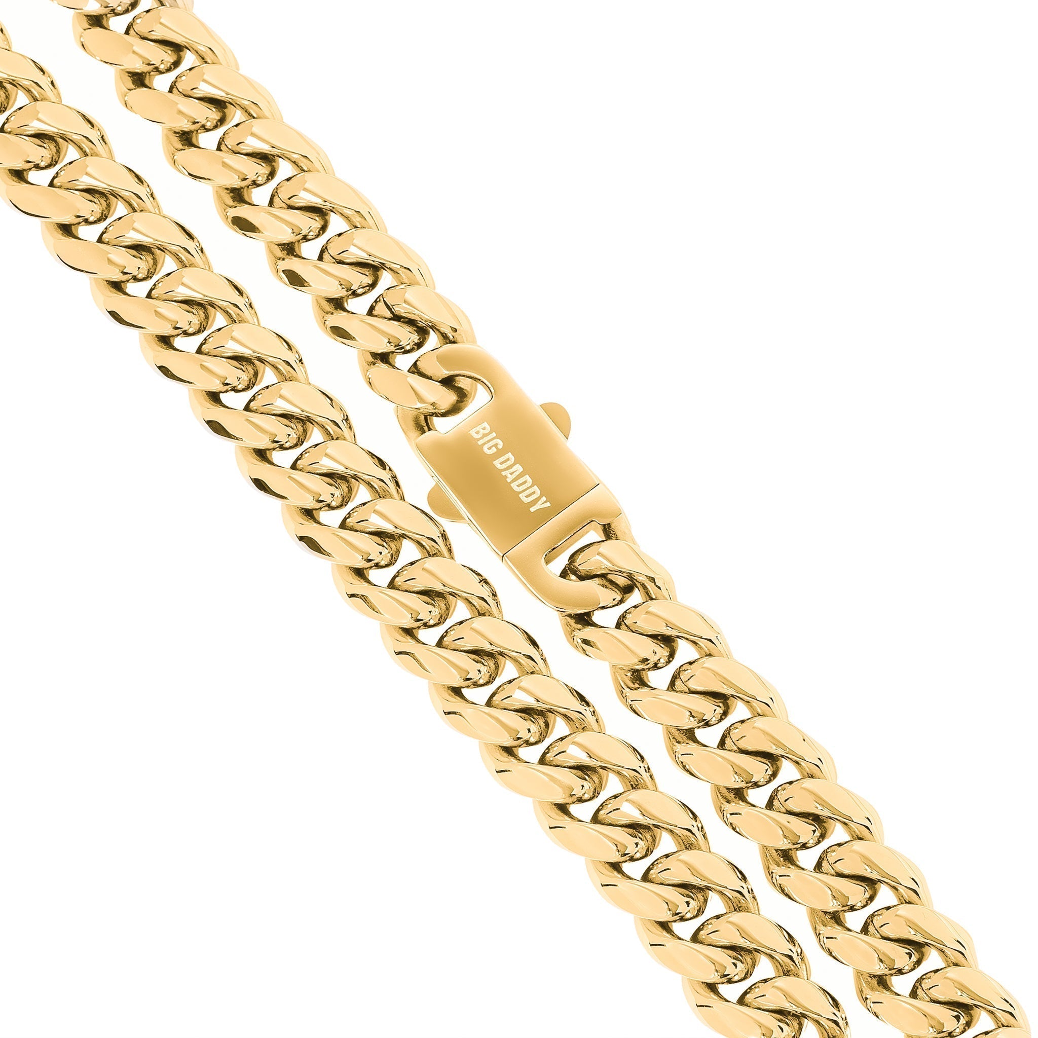 Big Daddy 12MM Cuban Link 18K Gold Chain 30 Inch (Defect)