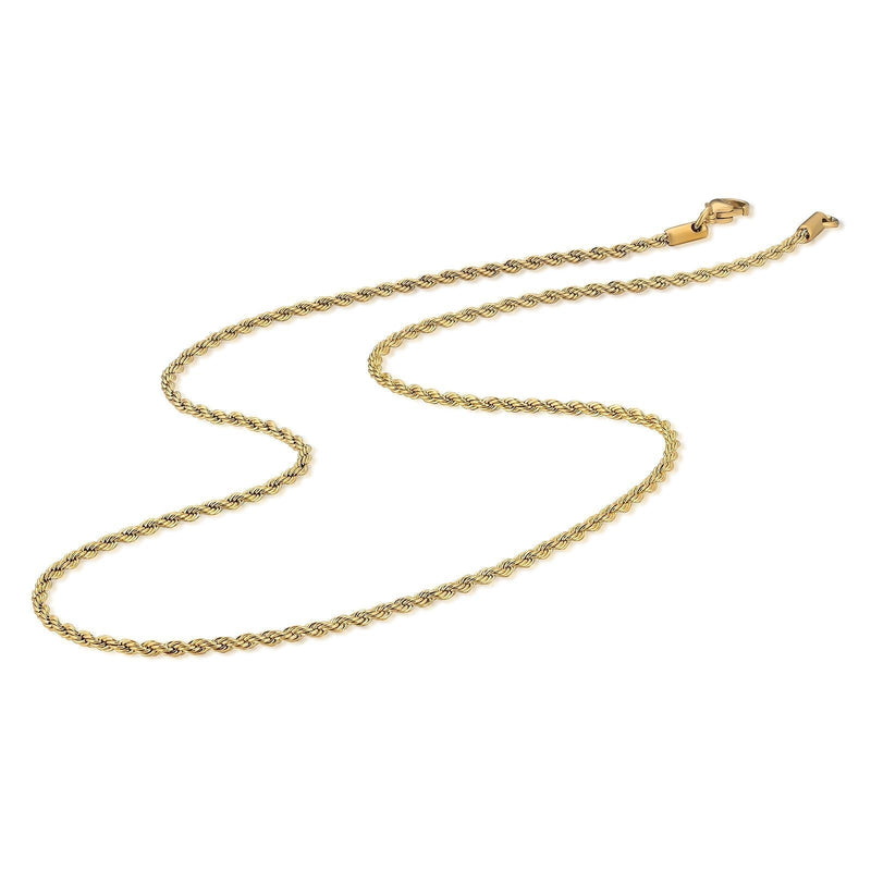 Big Daddy 2.5mm Stainless Steel Gold Rope Chain - Chain