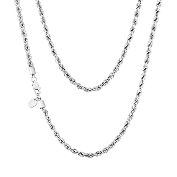 Big Daddy 4mm Stainless Steel Silver Rope Chain - Chain