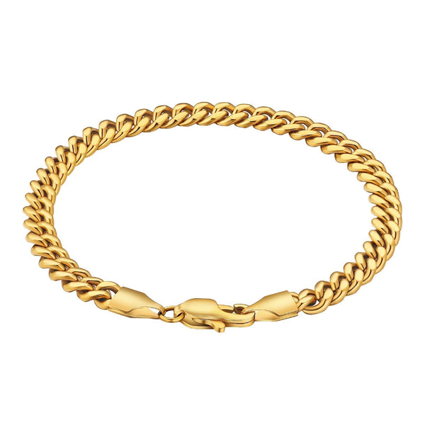 Big Daddy 5mm Cuban Link Gold Bracelet - Bracelet
